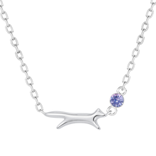 Load image into Gallery viewer, Round studded fox necklace