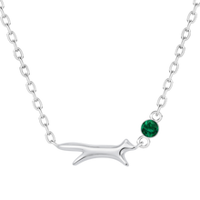 Load image into Gallery viewer, Round studded fox necklace
