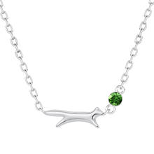 Load image into Gallery viewer, Round studded fox necklace
